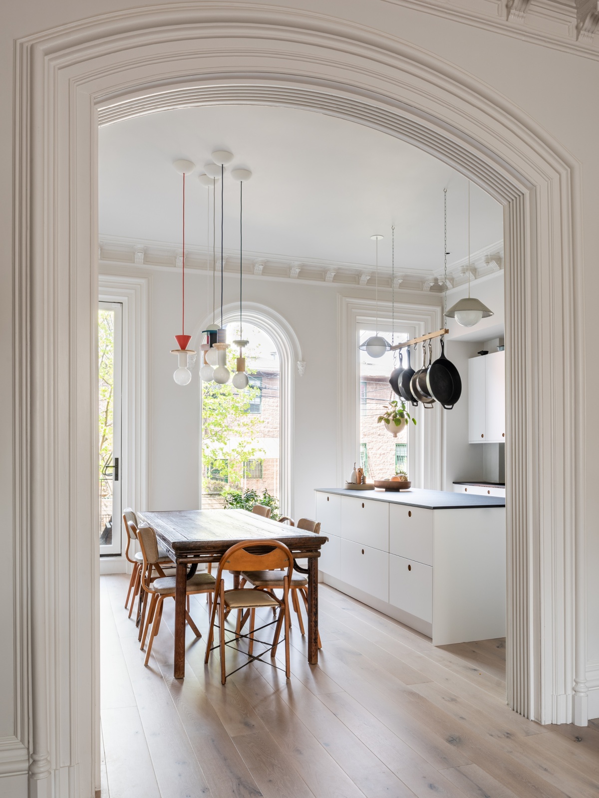 White BASIS kitchen in Monroe St, Brooklyn