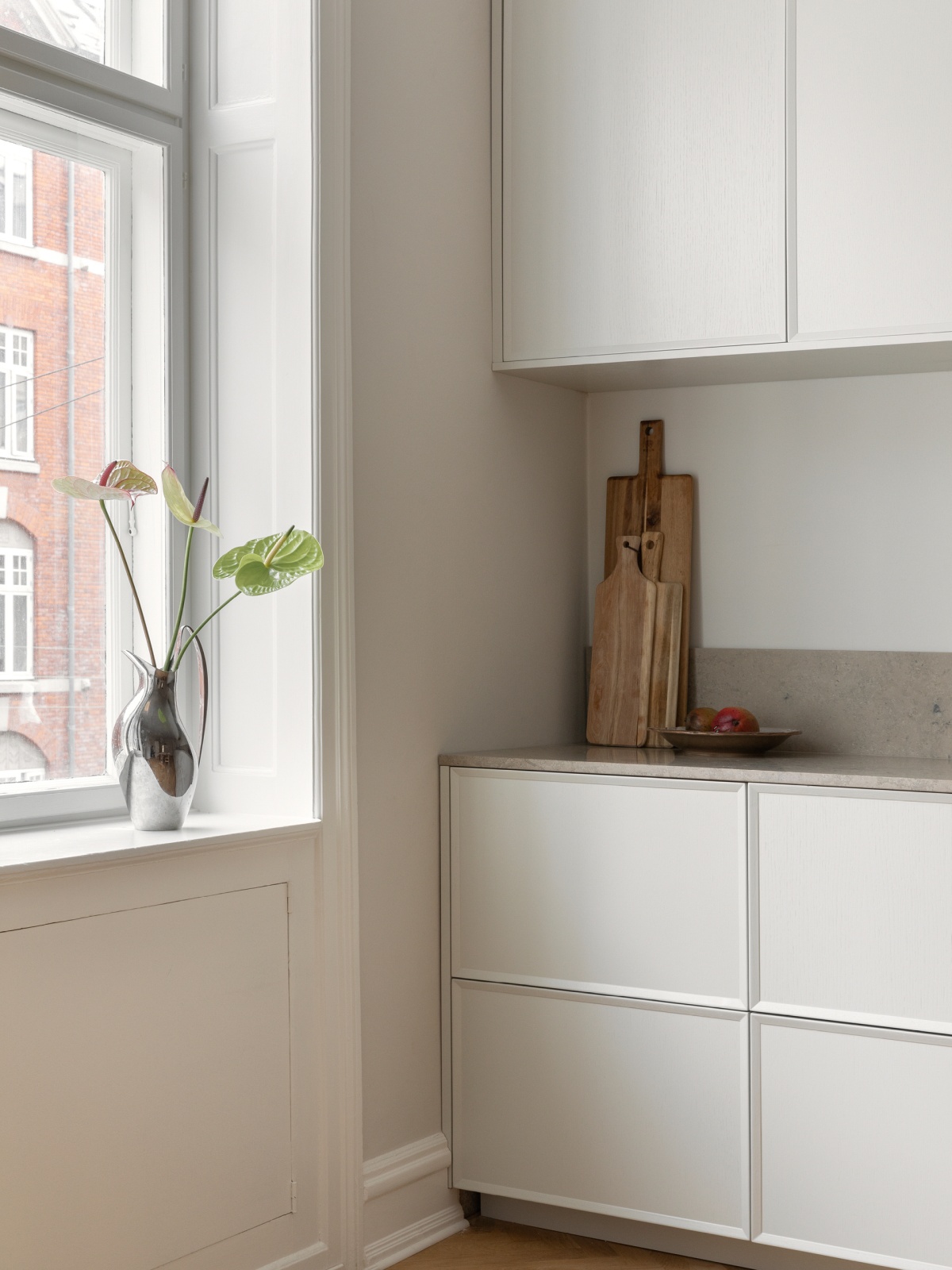 Painted white FRAME kitchen fronts