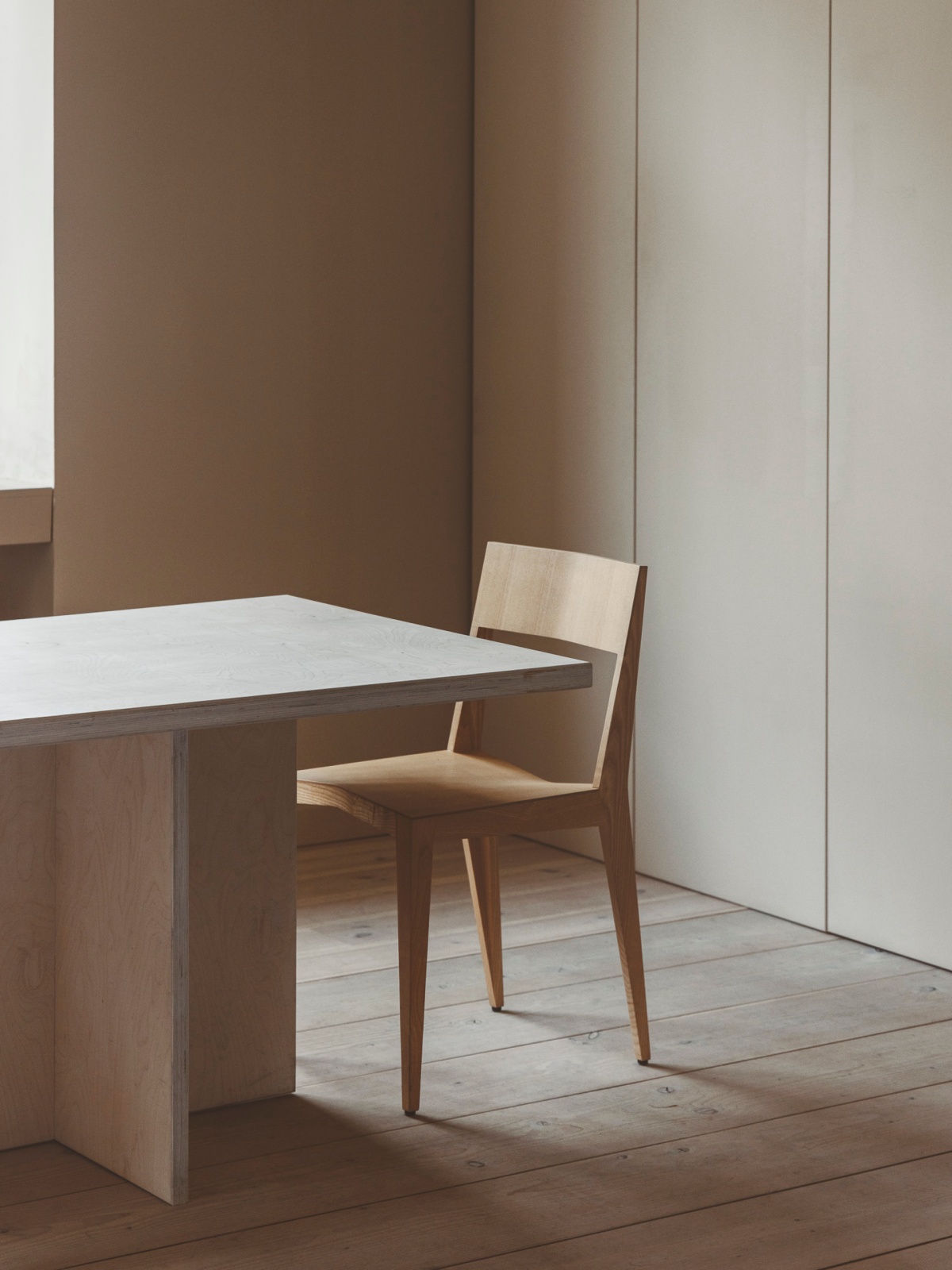 Wooden chair and table