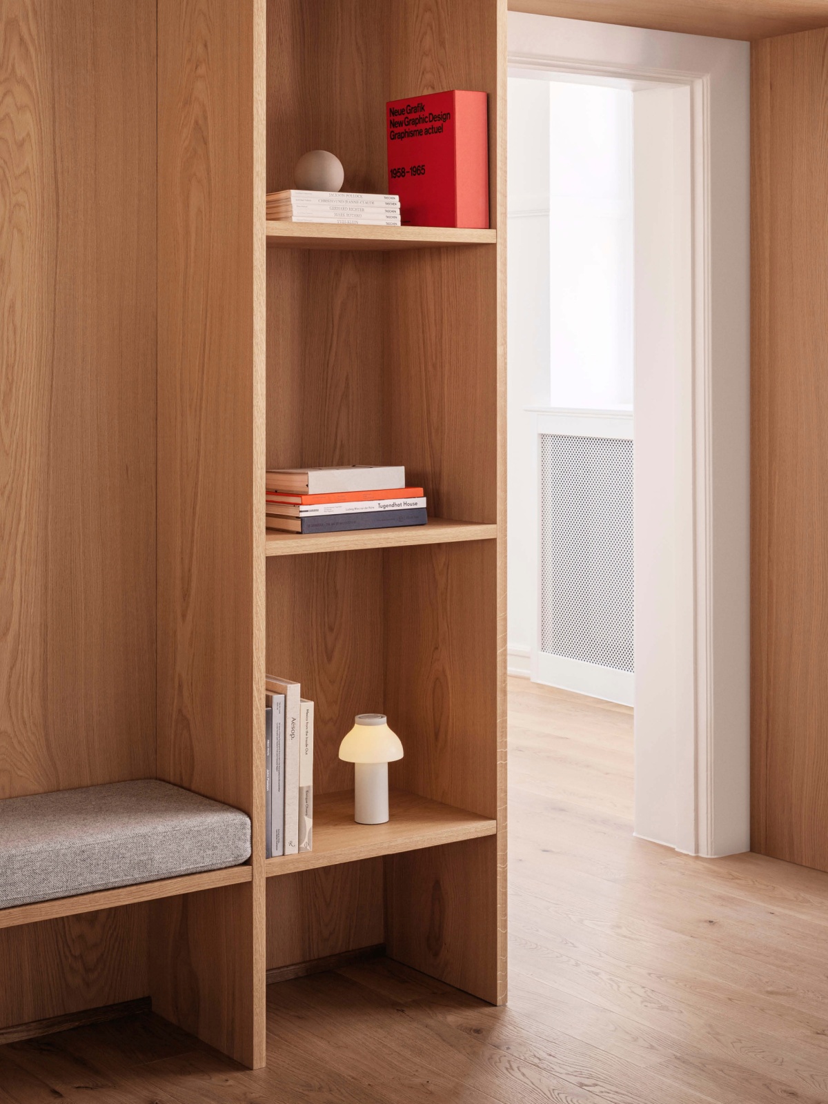Bookcase in light wood