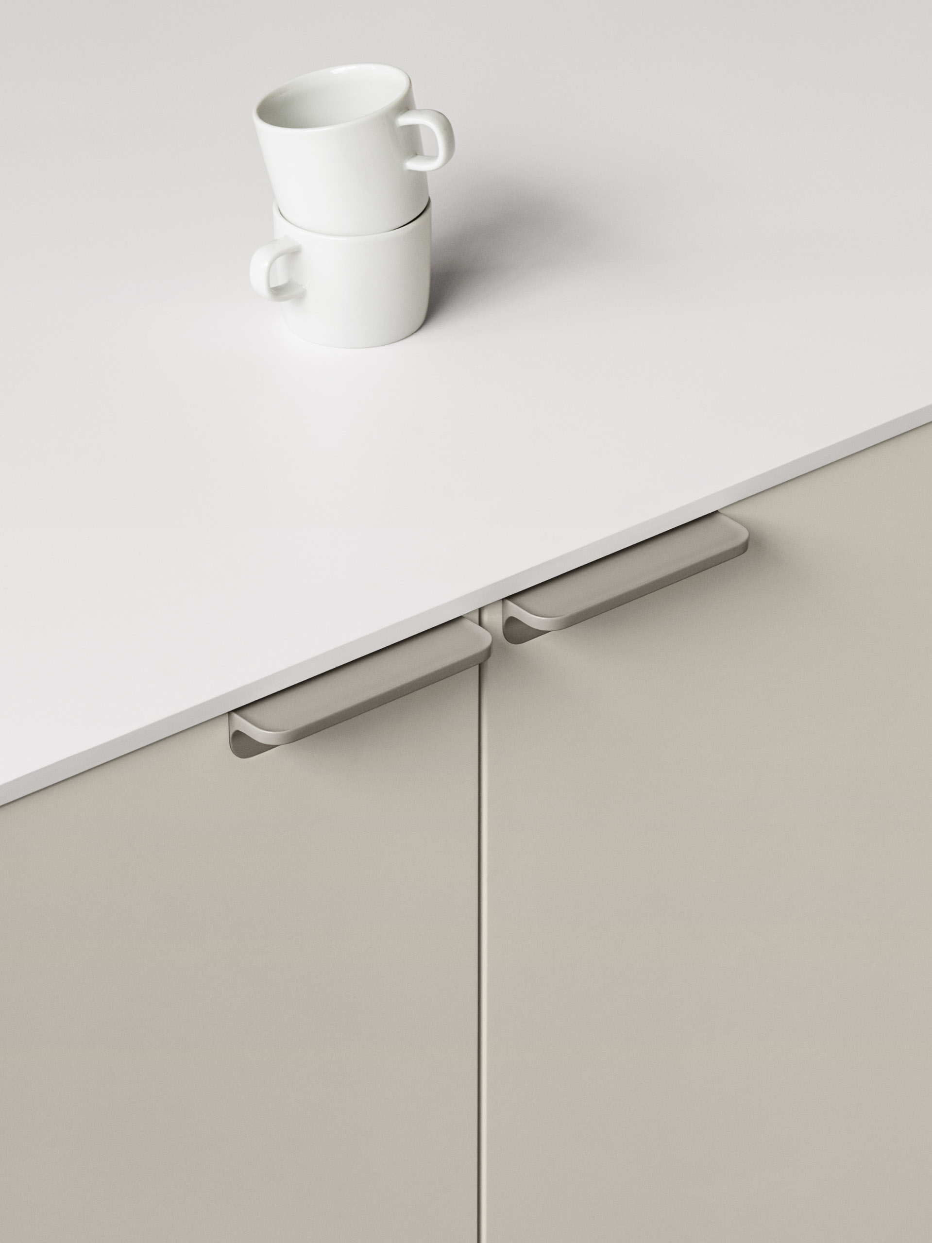 Hvid bordplade i Silestone