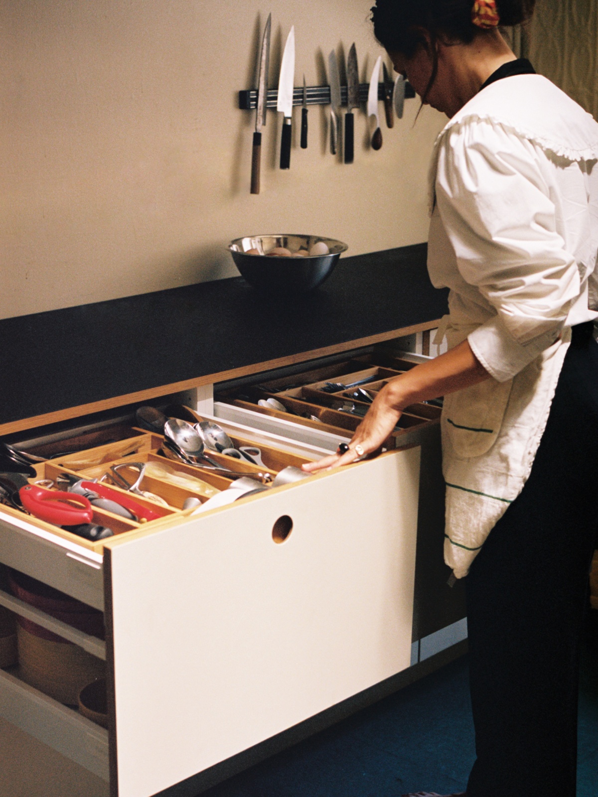 Laila Gohar in the kitchen