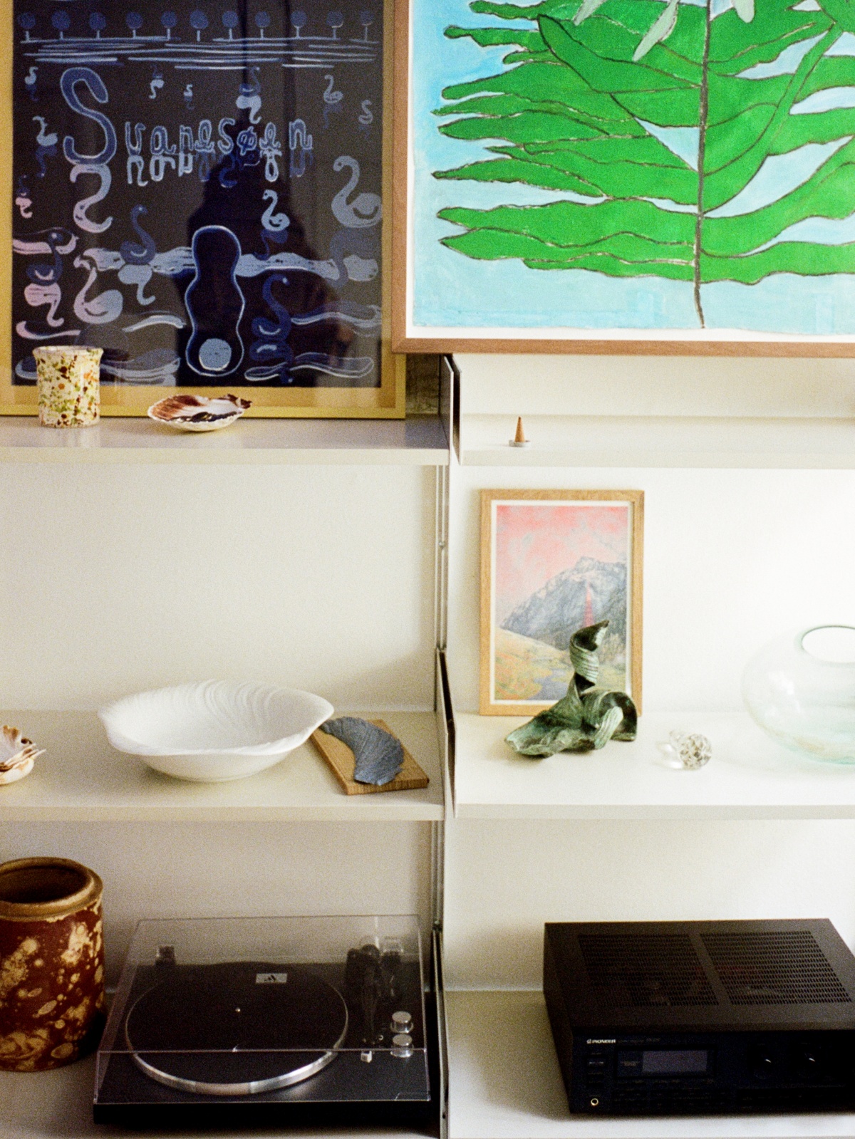 White shelving system